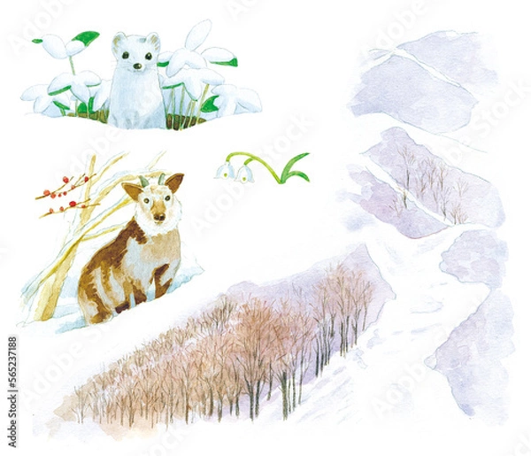 Obraz 1月イメージのカットイラスト