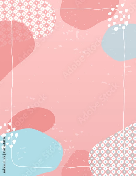 Fototapeta 春の和モダン抽象的な背景（レターサイズ比率版）