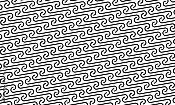 Obraz Seamless pattern background abstract with lines black and white style. Simple background.