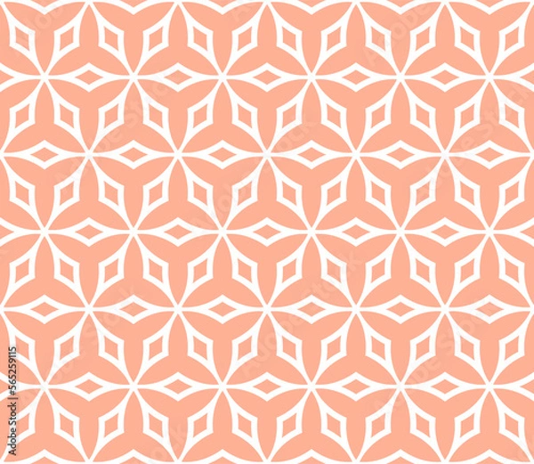 Fototapeta Decorative seamless pattern with ornamental shapes, arabesque background design. Vector illustration.
