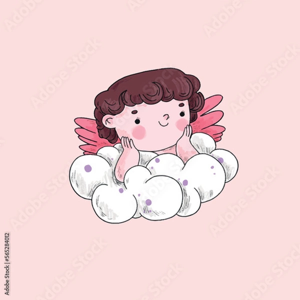 Obraz beautiful bright pleasant pink card for valentines day gift attention love sympathy beauty intimacy relationship