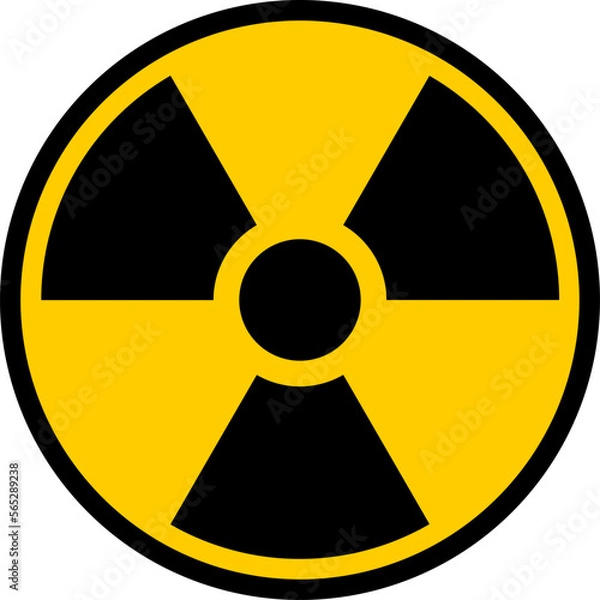 Fototapeta Nuclear Hazard Ionizing Radiation Trefoil Danger Symbol. Vector Image.