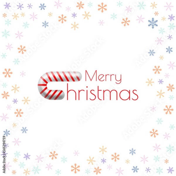 Obraz christmas background with snowflakes