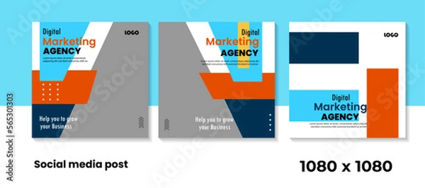 Obraz digital marketing agency social media post template