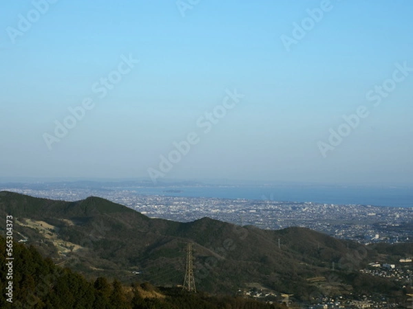 Obraz 神奈川県秦野市 菜の花台展望台からの夕景
