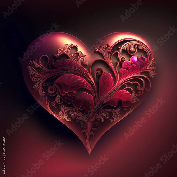 Obraz Ornamental decorative heart shape