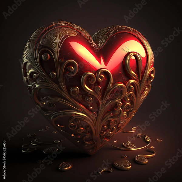 Obraz Ornamental decorative heart shape
