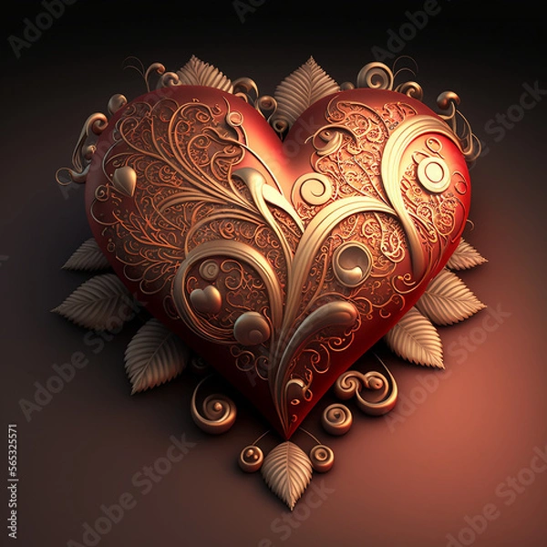 Obraz Ornamental decorative heart shape