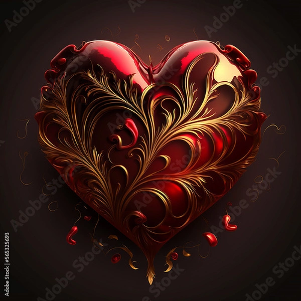 Obraz Ornamental decorative heart shape