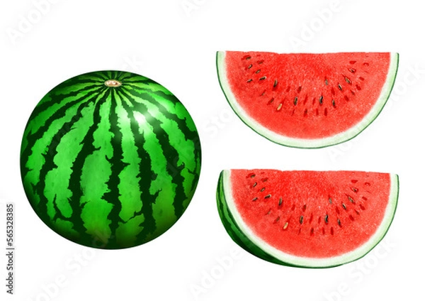 Fototapeta すいか 丸ごととカット