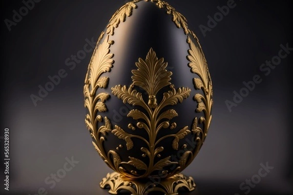 Fototapeta Royal Easter Egg with Generative AI technology