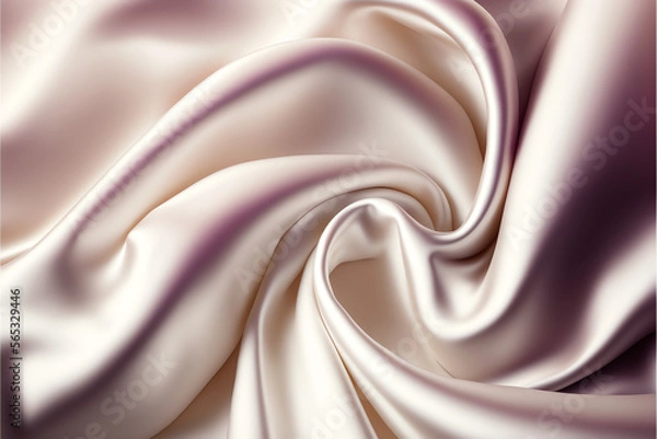 Fototapeta Silk Satin Background: A Beautiful Abstract Stock Photo of Soft Wavy Folds in the Fabric for Weddings, Anniversaries, Valentine's Day and Love