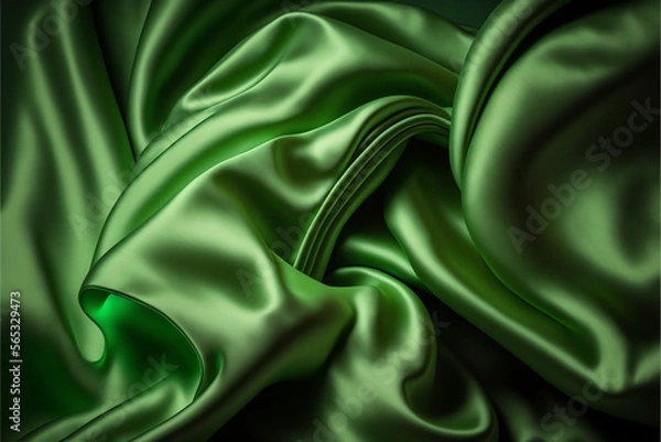 Fototapeta Silk Satin Background: A Beautiful Abstract Stock Photo of Soft Wavy Folds in the Fabric for Weddings, Anniversaries, Valentine's Day and Love