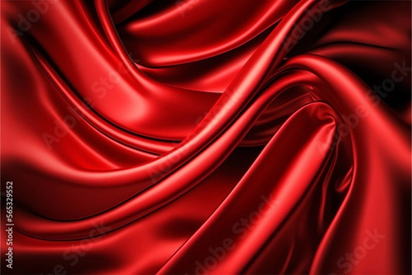 Fototapeta Silk Satin Background: A Beautiful Abstract Stock Photo of Soft Wavy Folds in the Fabric for Weddings, Anniversaries, Valentine's Day and Love
