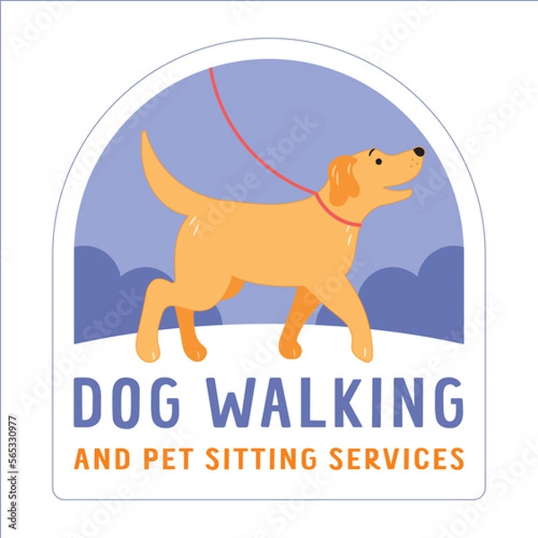 Obraz Dog Walking Pet Sitting Logo