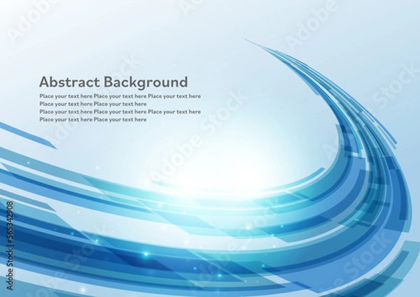 Obraz 青のデジタルウェーブ背景