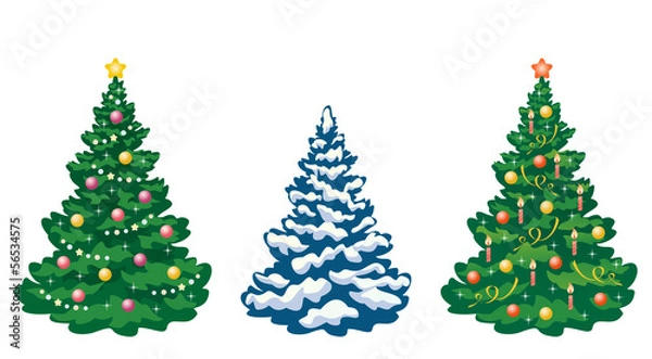 Obraz Zestaw choinek