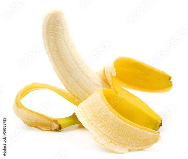 Obraz Obrany banan na białym tle