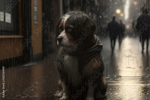 Obraz Aksaray Malaklisi in the rain, generative ai
