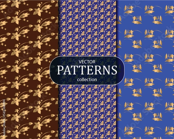 Fototapeta Vector geometric luxury pattern set Design