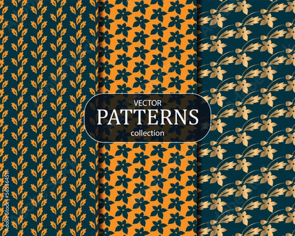 Fototapeta Vector geometric luxury pattern set Design