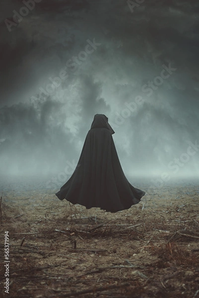 Fototapeta Dark spirit in a desolate land