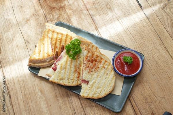 Fototapeta sandwich with tomato and cheese