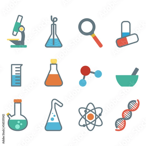 Fototapeta flat icon science