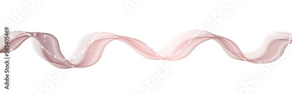 Fototapeta Wave lines rose gold smooth curve magic