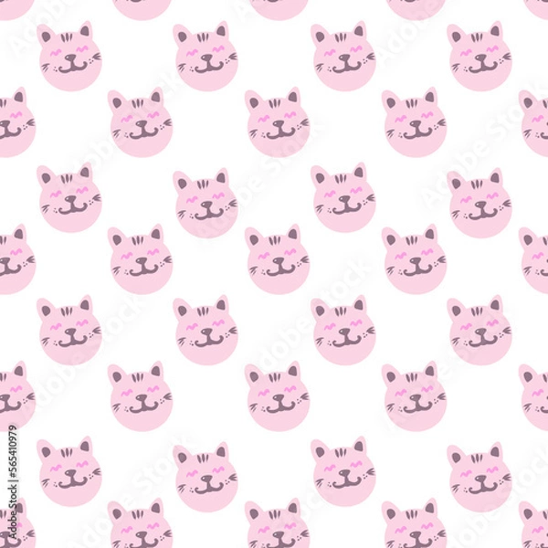 Fototapeta seamless pattern with cats