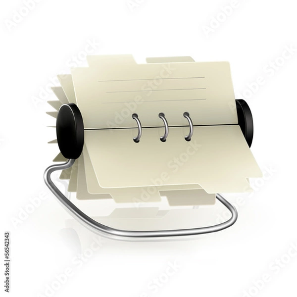 Fototapeta Vector card file