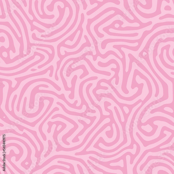 Obraz Turing Abstract Seamless Trippy Pattern, Organic Texture, Reaction Diffusion, Pink Background