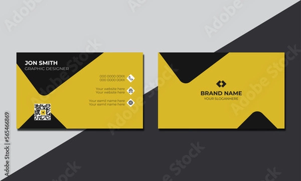 Obraz Creative minimal unique business card design, Double-sided professional business card design template.