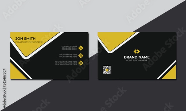 Obraz Creative minimal unique business card design, Double-sided professional business card design template.