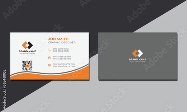 Obraz Creative minimal unique business card design, Double-sided professional business card design template.