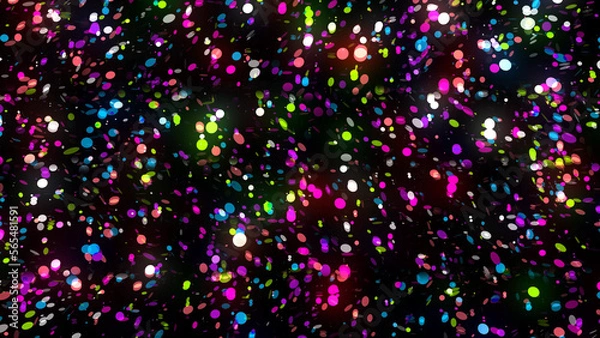 Fototapeta 3D rendering of bright festive multi-colored confetti that will be useful for any material