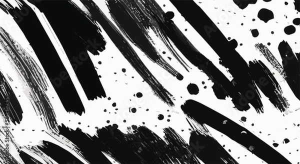 Fototapeta black and white vector template with crystals
