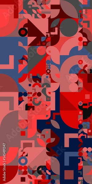 Obraz Pisorama 4 - Multishape and Multicolor Background