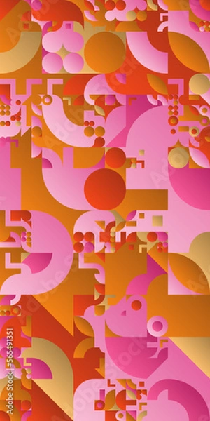 Obraz Pisorama 5 - Multishape and Multicolor Background