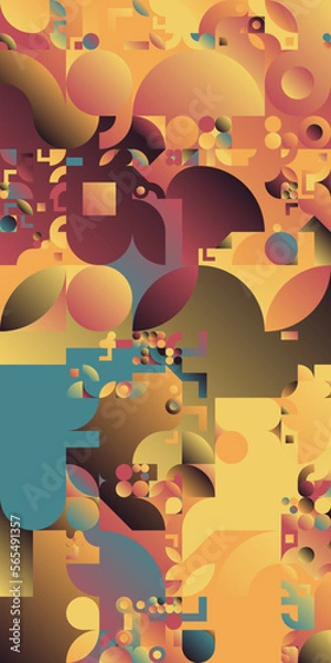 Obraz Pisorama 7 - Multishape and Multicolor Background