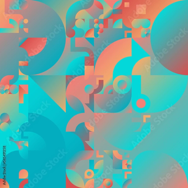 Obraz Pisorama 8 - Multishape and Multicolor Background