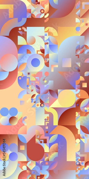 Obraz Pisorama 10 - Multishape and Multicolor Background