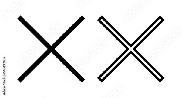Fototapeta Close icon vector illustration. Delete sign and symbol. cross sign