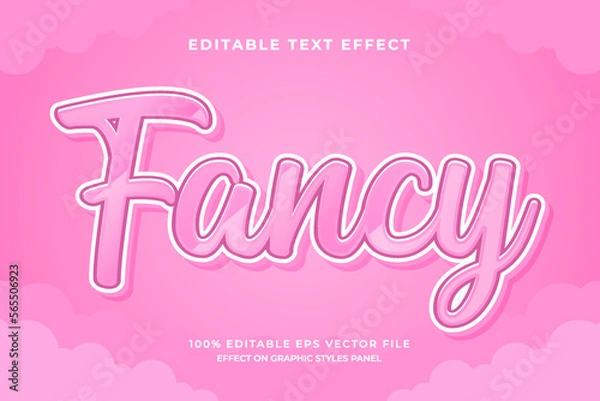Fototapeta decorative fancy editable text effect vector design