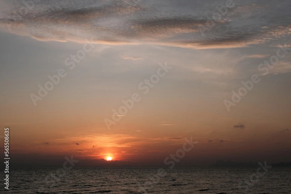 Obraz Tropical sunrise above the sea. Thailand.