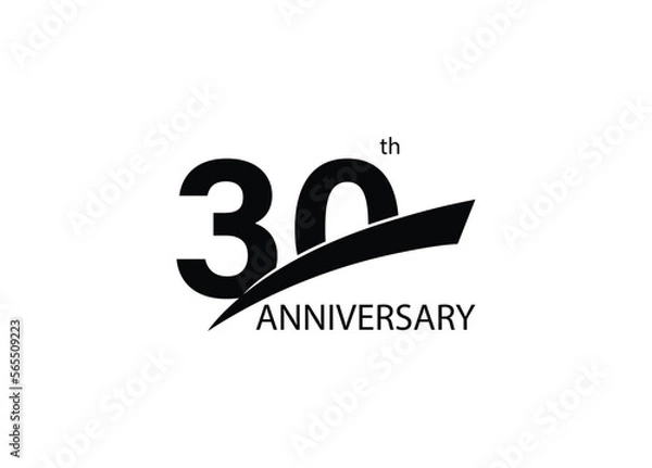 Obraz 30 Year anniversary vector template design illustration.