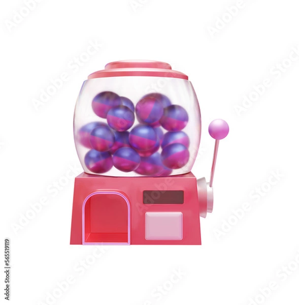 Obraz gashapon lotto machine 3d render illustration