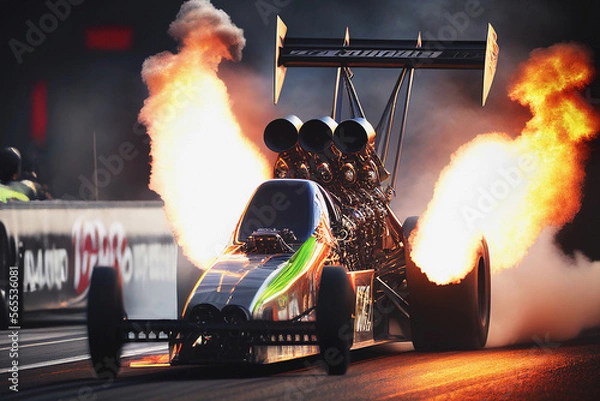 Obraz Top Fuel Dragster - Generative Ai