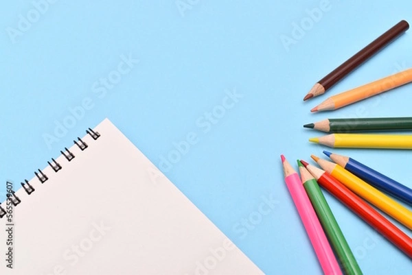 Obraz 色鉛筆とスケッチブック