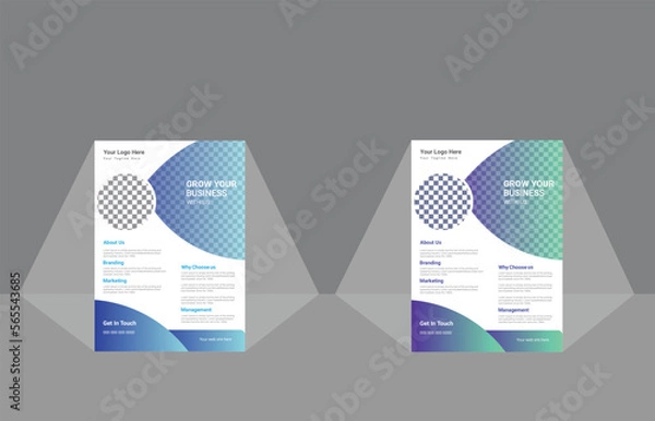 Obraz Modern Business flyer template, Vector file, A4 Size